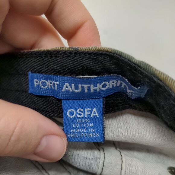 Port Authority Men's Strapback Camo Hat OSFA The Edge Embroidered Logo - Picture 11 of 11